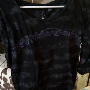 Fox Black and Purple Long Sleeve Tee